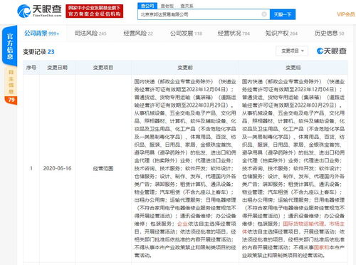 京東物流關(guān)聯(lián)公司經(jīng)營(yíng)范圍擴(kuò)大，新增國際貨物運(yùn)輸代理與國內(nèi)貿(mào)易代理服務(wù)